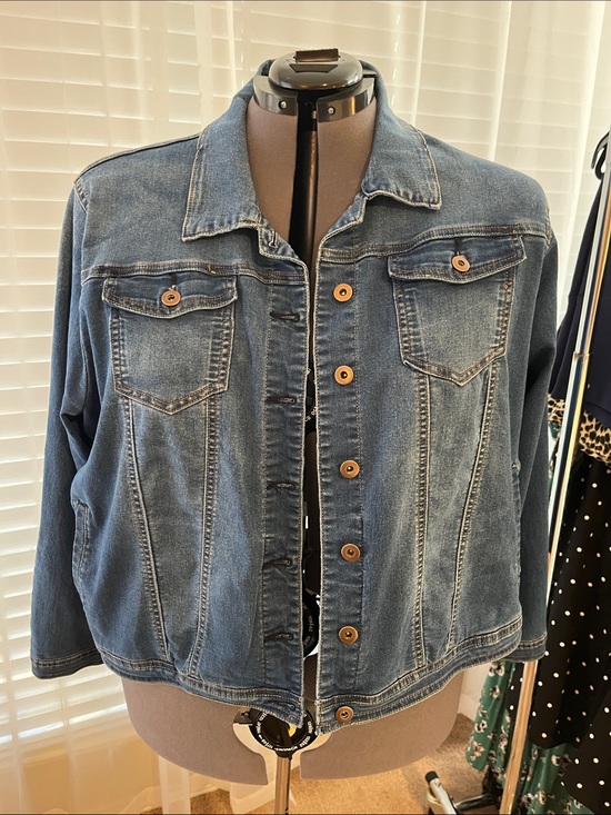 Jackets & Blazers - Classic Blue Denim Jacket with Copper Buttons 22 24 3x